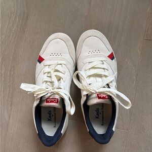 Keds White Sneakers with Red and Navy Accents